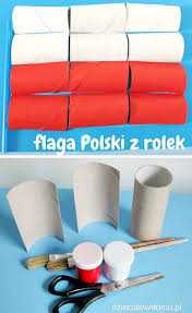 Flaga Polski z rolek - praca plastyczna dla dzieci | Crafts for ...