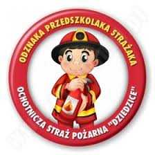 Przypinka button badge: Odznaka Przedszkolaka Strażaka