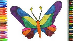 Jak narysować motyl | Kolorowanki dla dzieci | Rysowanie i kolorowanie - YouTube